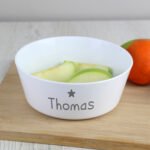 Personalised Any Message Star Motif Plastic Bowl