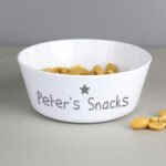 Personalised Any Message Star Motif Plastic Bowl - Image 4