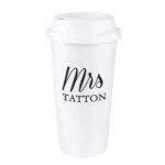 Personalised Any Message Plastic Insulated Reusable Eco Travel Cup - Image 4