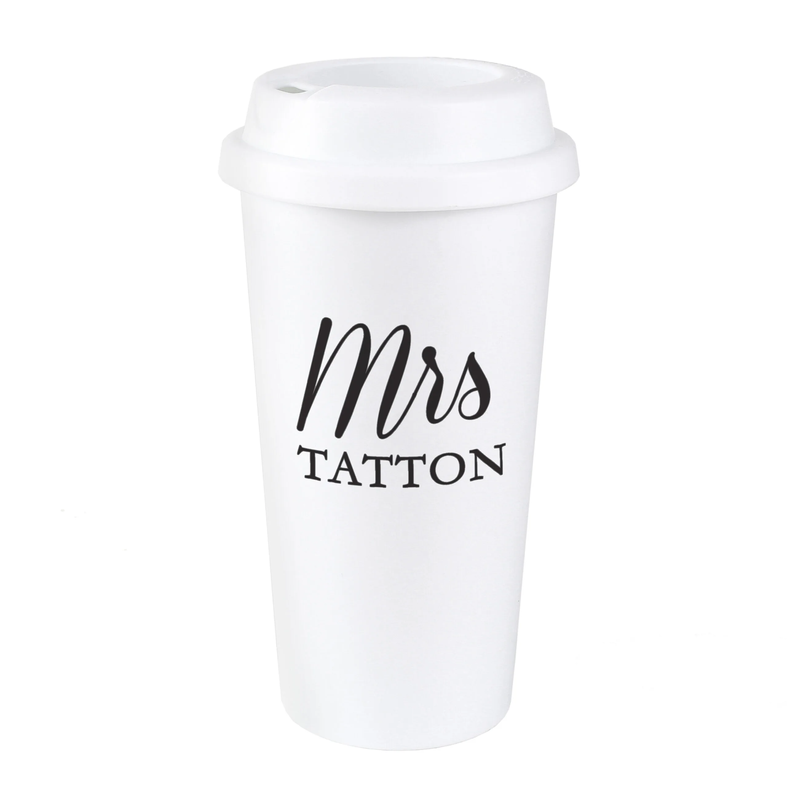 Personalised Any Message Plastic Insulated Reusable Eco Travel Cup - Image 4