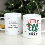 Personalised Children's 'Little Elf' Christmas Plastic Mug