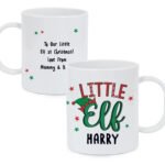 Personalised Children's 'Little Elf' Christmas Plastic Mug - Image 3