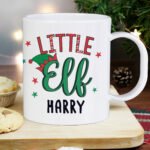 Personalised Children's 'Little Elf' Christmas Plastic Mug - Image 4