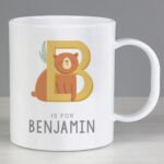 Personalised Children's Animal Alphabet Design Plastic Mug - Image 2