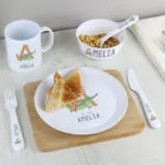 Personalised Children's Animal Alphabet Design 3-Piece Plastic Cutlery Set - Image 7