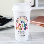 Personalised 'Shape Little Minds' Plastic Insulated Reusable Eco Travel Cup - Image 3
