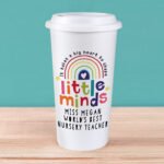 Personalised 'Shape Little Minds' Plastic Insulated Reusable Eco Travel Cup - Image 5
