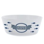 Personalised Name Only Fish Design Plastic Cat Bowl - Image 4