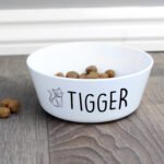 Personalised Scribble Cat Design Plastic Cat Bowl