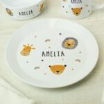 Personalised Children's Safari Animals Design Plastic Breakfast Set - Image 4