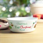 Personalised Children's 'First Christmas Dinner' Plastic Bowl - Image 3