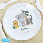 Personalised Children's Tiny Tatty Teddy Jungle Animals Design Plastic Plate - Image 2