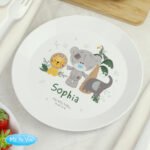 Personalised Children's Tiny Tatty Teddy Jungle Animals Design Plastic Plate - Image 3
