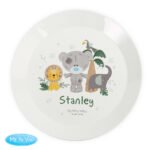 Personalised Children's Tiny Tatty Teddy Jungle Animals Design Plastic Plate - Image 5