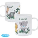Personalised Children's Tiny Tatty Teddy Jungle Animals Design Plastic Mug - Image 4
