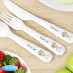 Personalised Children's Tiny Tatty Teddy Jungle Animals Design Plastic 3-Piece Plastic Cutlery Set - Image 4