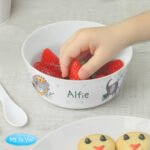 Personalised Children's Tiny Tatty Teddy Jungle Animals Design Plastic Bowl - Image 2