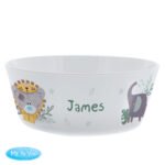 Personalised Children's Tiny Tatty Teddy Jungle Animals Design Plastic Bowl - Image 4