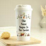Personalised Gardening Themed Plastic Insulated Reusable Eco Travel Cup - Image 2