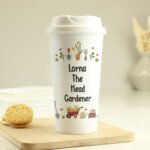 Personalised Gardening Themed Plastic Insulated Reusable Eco Travel Cup - Image 3