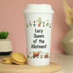 Personalised Gardening Themed Plastic Insulated Reusable Eco Travel Cup - Image 5