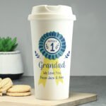 Personalised 'Number 1' Plastic Insulated Reusable Eco Travel Cup - Image 4