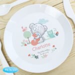 Personalised Tiny Tatty Teddy Woodland Animals Design Plastic Plate