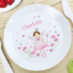 Personalised Children's Fairy Princess Design 3-Piece Plastic Breakfast Set - Image 3