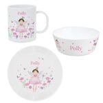 Personalised Children's Fairy Princess Design 3-Piece Plastic Breakfast Set - Image 6