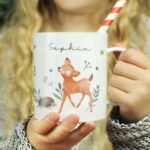 Personalised Children's Woodland Animals Design Plastic Mug - Image 2