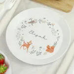 Personalised Children's Woodland Animals Design Plastic Plate - Image 2