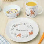Personalised Children's Woodland Animals Design 3-Piece Plastic Breakfast Set