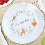Personalised Children's Woodland Animals Design 3-Piece Plastic Breakfast Set - Image 4