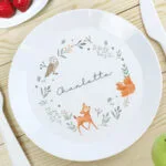 Personalised Children's Woodland Animals Design 3-Piece Plastic Breakfast Set - Image 4