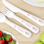 Personalised Children's Fairy Princess Design 3-Piece Plastic Cutlery Set