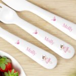 Personalised Children's Fairy Princess Design 3-Piece Plastic Cutlery Set - Image 2