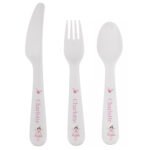Personalised Children's Fairy Princess Design 3-Piece Plastic Cutlery Set - Image 4