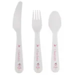 Personalised Children's Fairy Princess Design 3-Piece Plastic Cutlery Set - Image 4