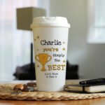 Personalised 'You're Simply The Best' Trophy Motif Plastic Travel Cup - Image 3
