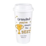 Personalised 'You're Simply The Best' Trophy Motif Plastic Travel Cup - Image 4