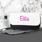 Personalised Pink Name Makeup Bag