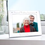 Personalised ‘Diamond Wedding Anniversary’ 7×5 Landscape Silver Aluminium Photo Frame