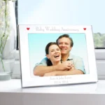 Personalised ‘Ruby Wedding Anniversary’ 7×5 Landscape Silver Aluminium Photo Frame