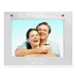 Personalised ‘Ruby Wedding Anniversary’ 7×5 Landscape Silver Aluminium Photo Frame - Image 2