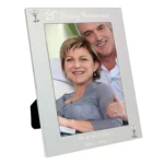 Personalised ‘25th Wedding Anniversary’ 5×7 Portrait Silver Aluminium Photo Frame - Image 2