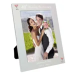 Personalised ‘40th Wedding Anniversary’ 5×7 Portrait Silver Aluminium Photo Frame - Image 2