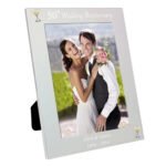 Personalised '50th Wedding Anniversary' 5x7 Portrait Silver Aluminium Photo Frame - Image 2