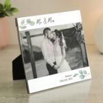 Personalised Botanical Design 6×4 Landscape Square Silver Photo Frame - Image 4