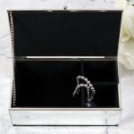 Personalised Any Message Botanical Design Mirrored Glass Jewellery Box - Image 2