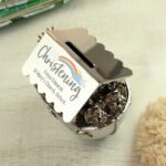 Personalised 'Christening' Noah’s Ark Silver Nickel Plated Money Box - Image 2